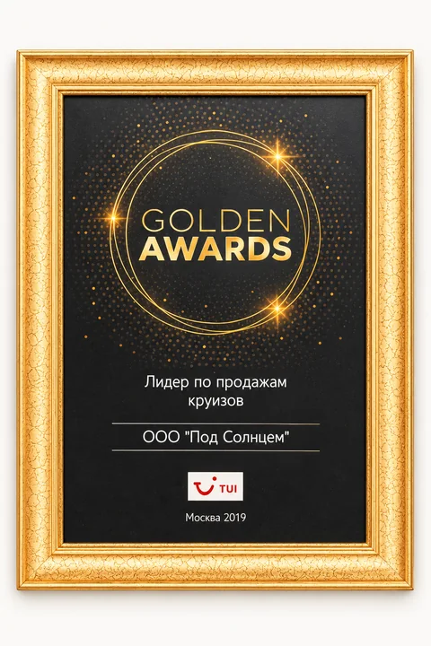 Награда TUI — Golden Awards 2019, лидер по продажам круизов